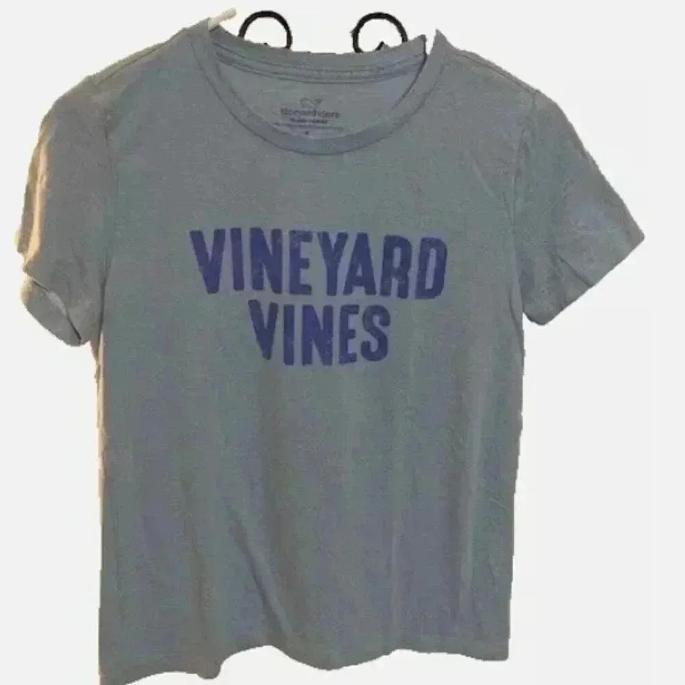 Vineyard Vine Women's Small Tee Shirt - Light Blue
